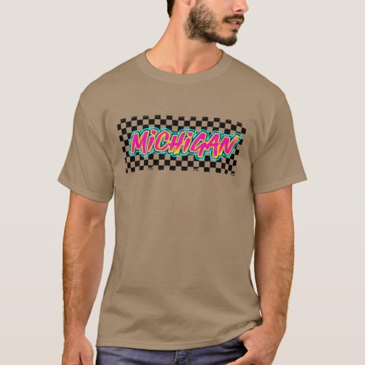 ミシガン州落書きチェッカーズ Tシャツ (正面)