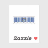 ミシガン州製バーコードフラッグステッカー – 州 シール (シート)