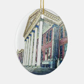 ミシガン州西部の大学歴史的な東のホール セラミックオーナメント (右)