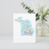 ミシガン州間地図はがき ポストカード (スタンド正面)