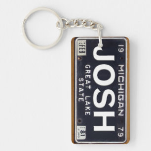 ミシガン州1981のナンバープレートのKeychainのカスタム キーホルダー