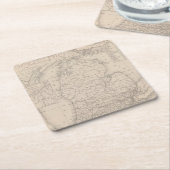 ミシガン州9 スクエアペーパーコースター (アングル)