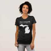 ミシガン州。 アメリカの高い5 Tシャツ (正面フル)