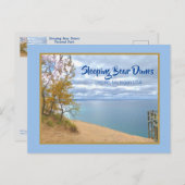 ミシガン州/スリーピングベアーデューンズNatパーク/レイクビュー ポストカード (正面/裏面)