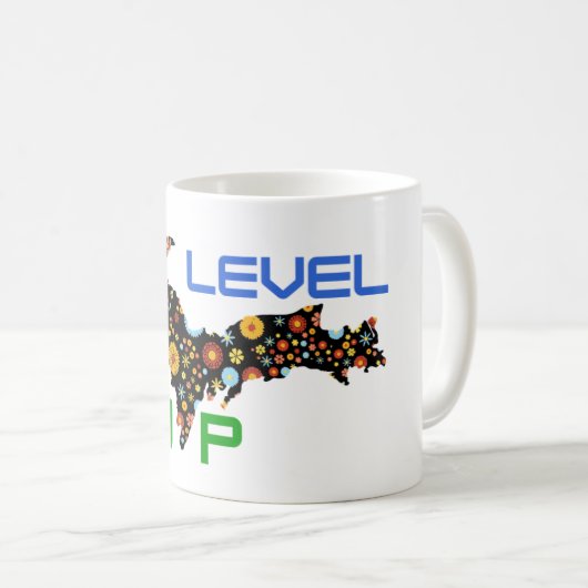 ミシガン州 – トレンディーデザインの上部半島 コーヒーマグカップ (正面右)