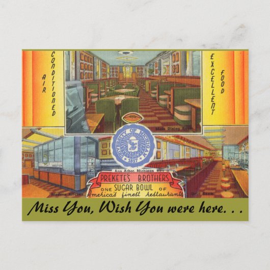ミシガン州、プレクテ・ブラザーズ。砂糖入れ ポストカード (正面)