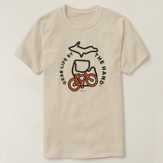 ミシガン州 – 手でライフを掴む™バイクTシャツ Tシャツ
