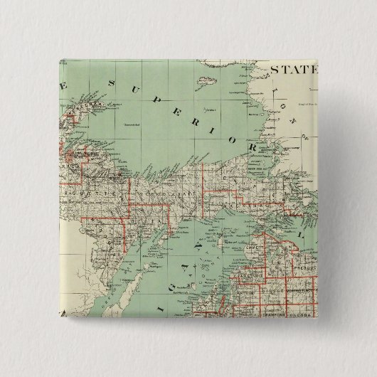 ミシガン州 缶バッジ (正面)