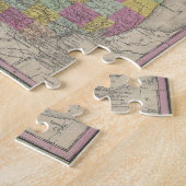 ミシガン州(1853年)のヴィンテージの地図 ジグソーパズル (側面)