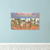 ミシガン州(Copper County) – ラージレターのシーン キャンバスプリント (インサイチュ (ウッドフロア))