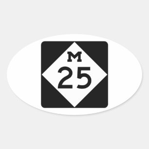 ミシガン州M-25 楕円形シール