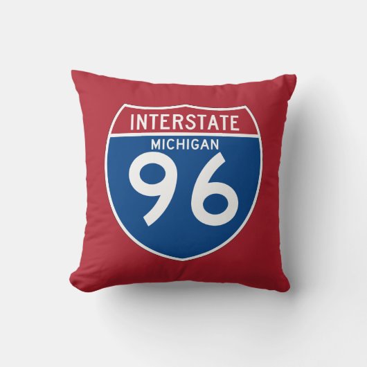 ミシガン州MI I-96の州間幹線道路の盾- クッション (正面)