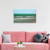 ミシガン州Muskegon Pier Light キャンバスプリント (インサイチュ (リビング))