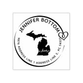 ミシガン差出人住所事業 ラバースタンプ (インプリント)