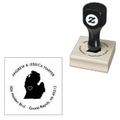 ミシガン市引越し案内の住所スタンプ ラバースタンプ (押印)