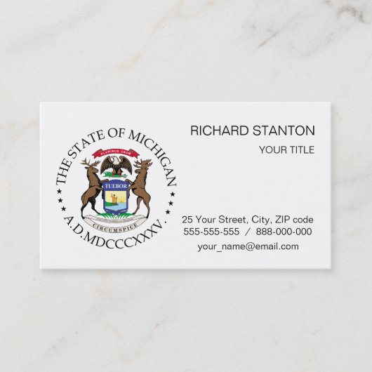 ミシガン徴候 名刺 (正面)
