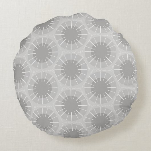 ミシガン抽象芸術石のパターン ラウンドクッション (裏面)