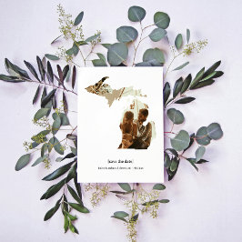 ミシガン日付写真カードの保存 セーブザデート