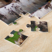 ミシガン樺の木ツリーズバイレイク ジグソーパズル (側面)