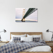 ミシガン湖からのマッキナック橋の眺め キャンバスプリント (インサイチュ (寝室))