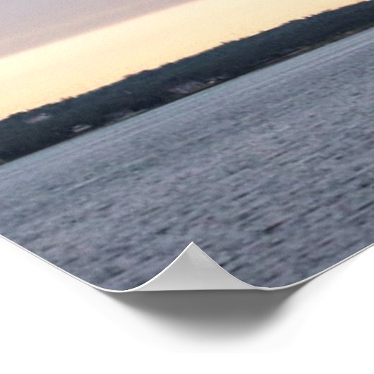 ミシガン湖からのマッキナック橋の眺め ポスター (角)