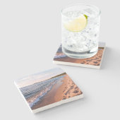 ミシガン湖とグッドハーバー ストーンコースター (横)