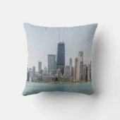 ミシガン湖とシカゴスカイライン クッション (裏面)