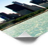 ミシガン湖によるシカゴのスカイラインの眺め ポスター (コーナー)