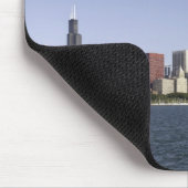ミシガン湖のあるシカゴの街のスカイライン2 マウスパッド (コーナー)