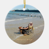 ミシガン湖のオーナメントを楽しむこと セラミックオーナメント (正面)