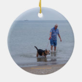 ミシガン湖のオーナメントを楽しむこと セラミックオーナメント (裏面)