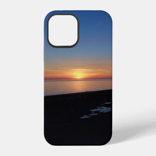 ミシガン湖のサンセット iPhoneケース (裏面)