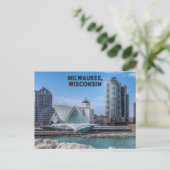 ミシガン湖のミルウォーキー・ウィスコンシン葉書 ポストカード (スタンド正面)