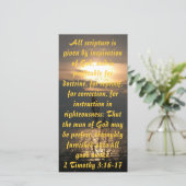 ミシガン湖の夕日のプリントまたはバイブルのブックマーク (スタンド正面)