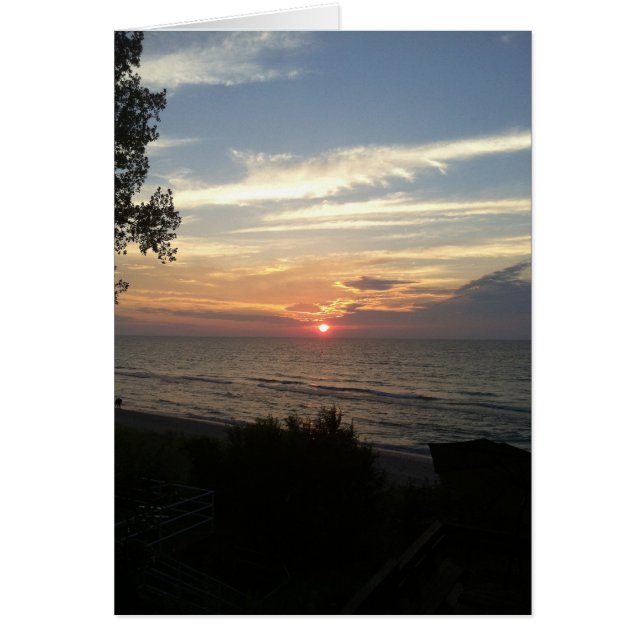 ミシガン湖の日没 (正面)