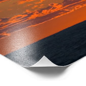 ミシガン湖の日没、ルディントン、ミシガン フォトプリント            (角)