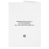 ミシガン湖の桟橋の端にあるレッドライトハウス (裏面)