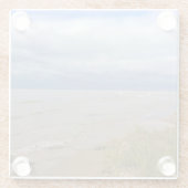 ミシガン湖の海岸、シーボイガン、WI ガラスコースター (裏面)