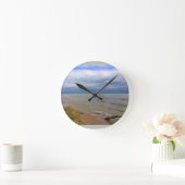 ミシガン湖の海岸、シーボイガン、WI ラウンド壁時計 (ホーム)