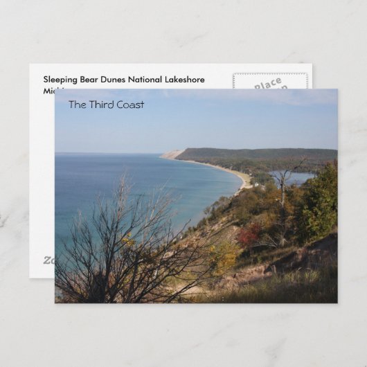 ミシガン湖の郵便はがき ポストカード (正面/裏面)