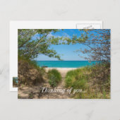 ミシガン湖の静けさ ポストカード (正面/裏面)