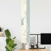 ミシガン湖アンフルド、垂直、60 x 10 ポスター (ホームオフィス)