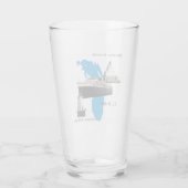 ミシガン湖ガラス タンブラーグラス (裏面)