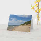 ミシガン湖グリーティングカード カード (黄色い花)