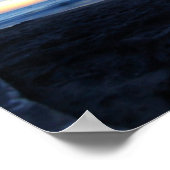 ミシガン湖サンセットヴァンビューレン州パーク、MI ポスター (角)