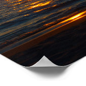 ミシガン湖サンセット，ルディントン，ミシガン ポスター (角)