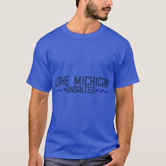 ミシガン湖ネイビー Tシャツ (正面)