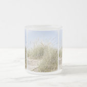 ミシガン湖ビーチグラスフォト フロストグラスマグカップ (中央)