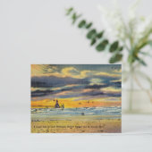 ミシガン湖ビーチデイヴィンテージ ポストカード (スタンド正面)