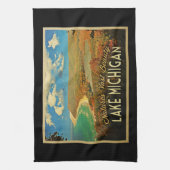 ミシガン湖ヴィンテージ キッチンタオル (縦)
